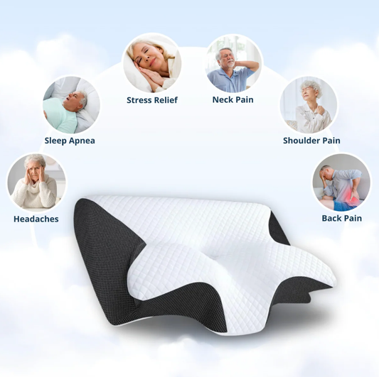 Butterfly Memory Foam Pillow – Ergonomic Neck Pain Relief & Comfortable Sleep Support